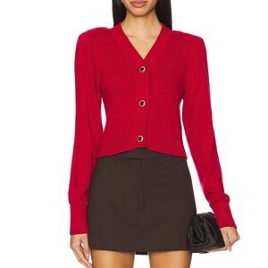 Revolve MAJORELLE Elodie Cardigan in Red